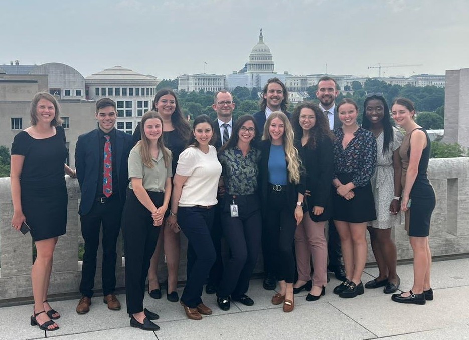 Canadian Parliamentary Interns and CFP Fellows with U.S. Capitol in background